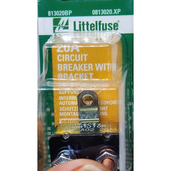 20A Circuit Breaker With Bracket By Littelfuse - Picture 7 of 12